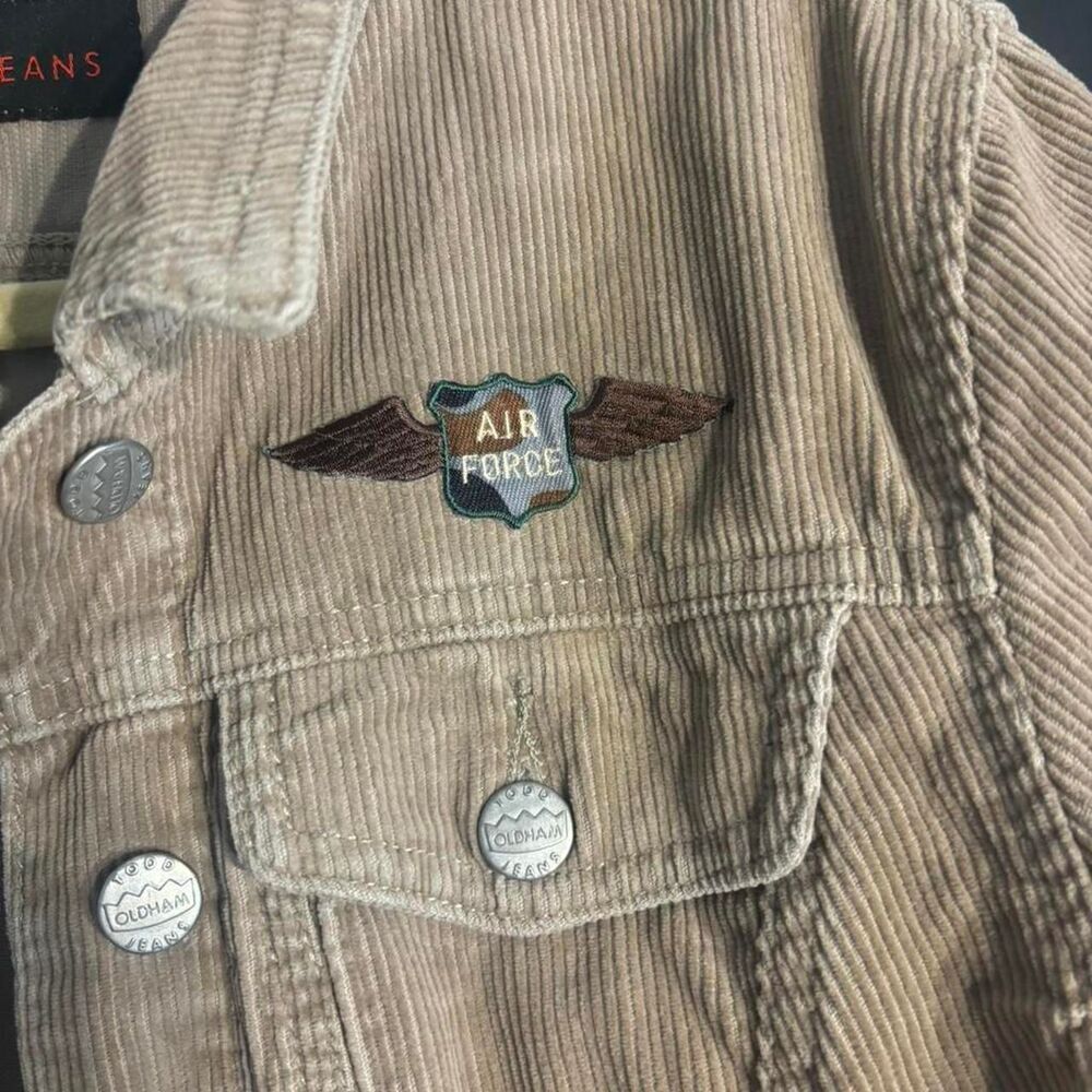Vintage Todd Oldham Brown/Tan Corduroy Jacket - Size S/M (Air Force Patch) - Picture 3 of 5